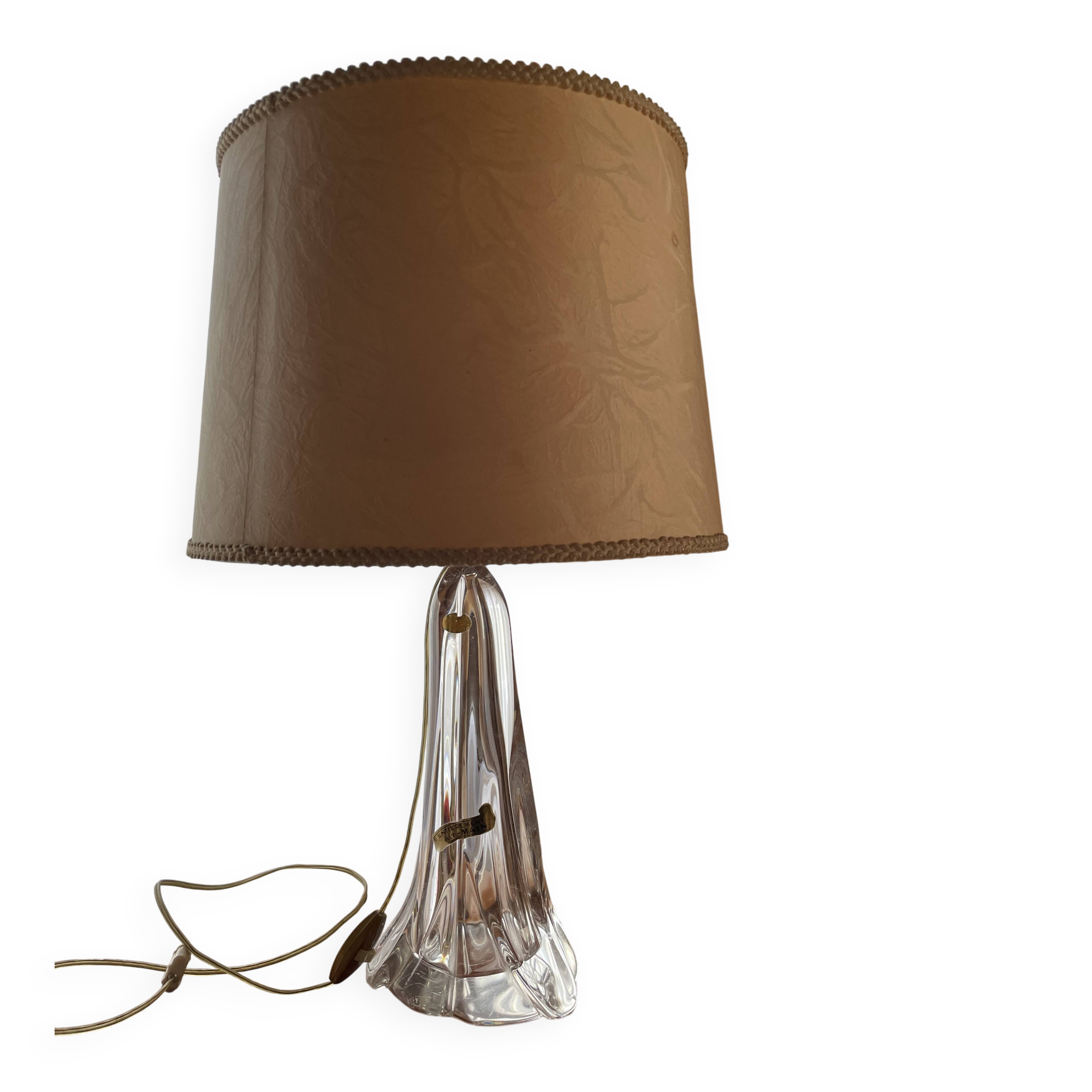 Lampe années 60 pied en cristal