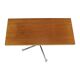 Vintage Coffee Table Side Table Wooden Top Chrome Wheels 90cm