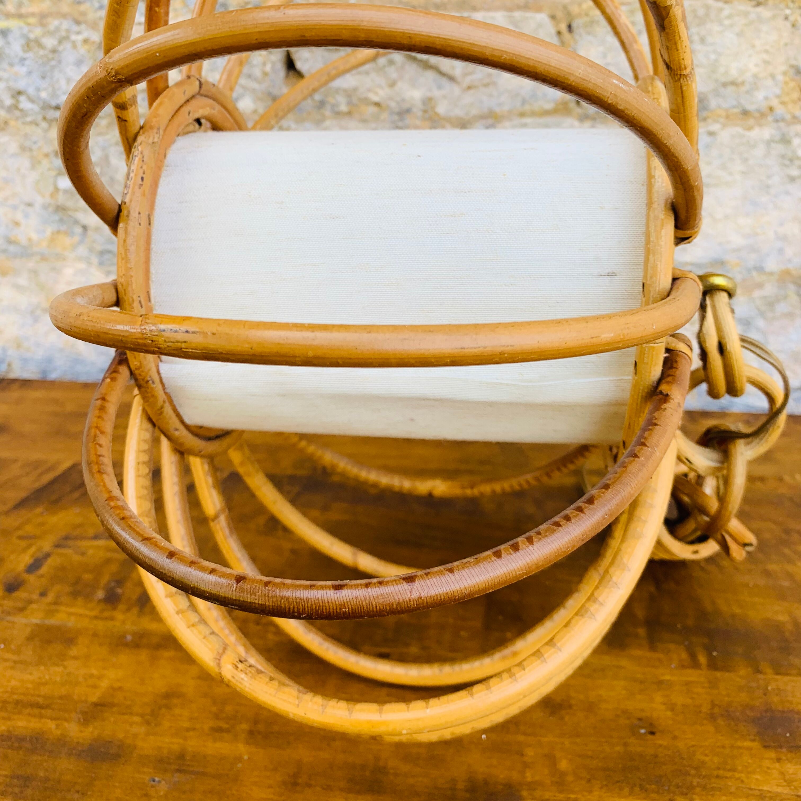 Vintage rattan pendant lamp