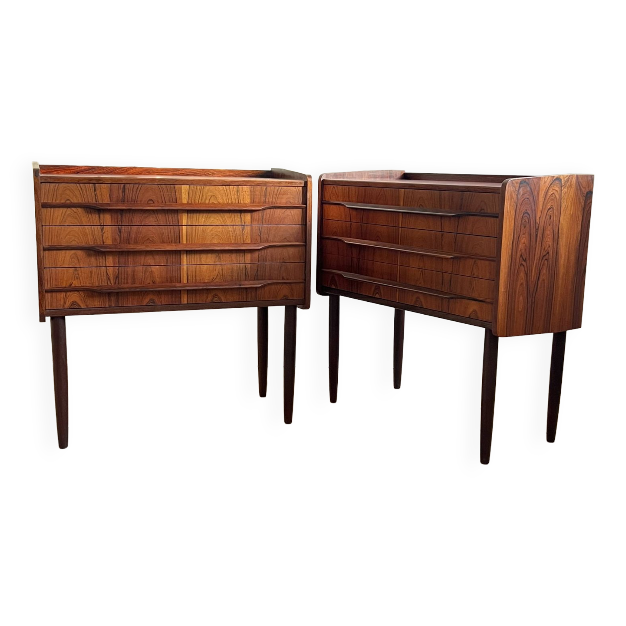Paire de commodes danoises en palissandre des années 1960