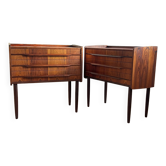Paire de commodes danoises en palissandre des années 1960