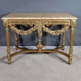 Console Table in Golden Wood, Louis XVI style – 2nd part 19th century
