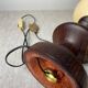 Wooden and ostrich egg lamp base