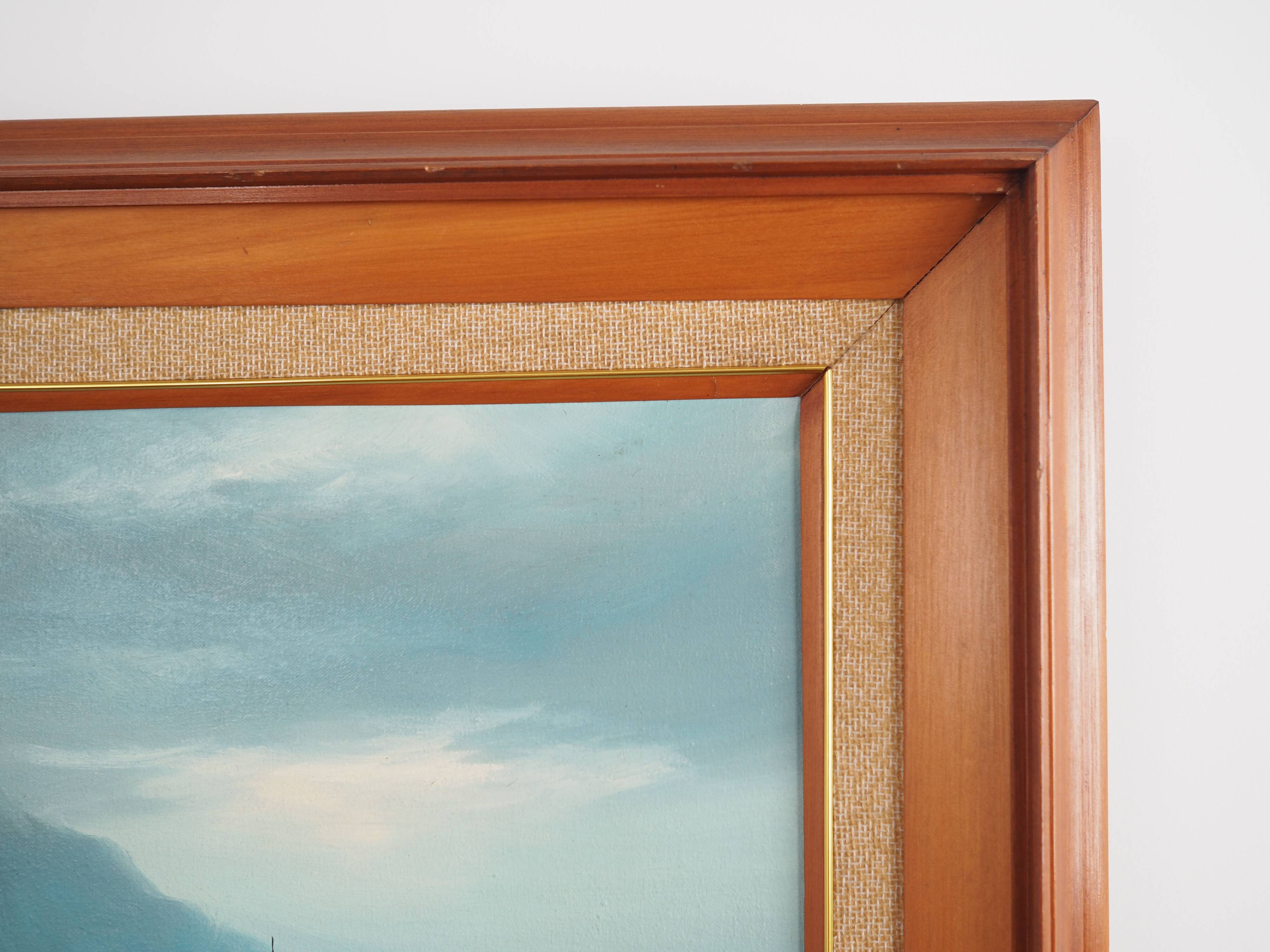 Painting „The Night Fishing”, Scandinavian design, 1970s