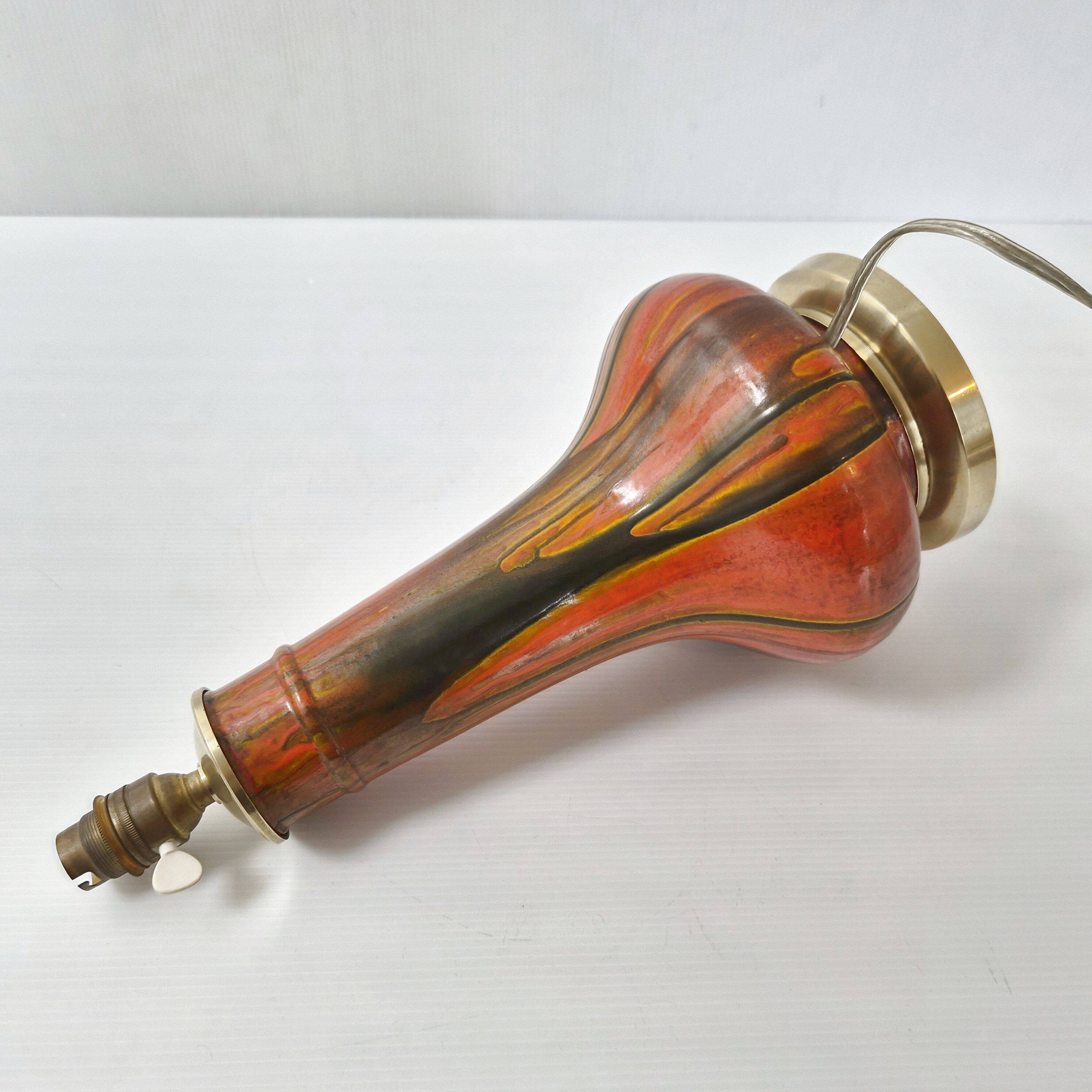 Art Deco lamp in flamed stoneware 1920