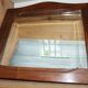 Miroir ancien biseauté cadre bois