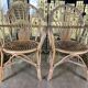 Garden furniture in rattan table and 4 armchairs