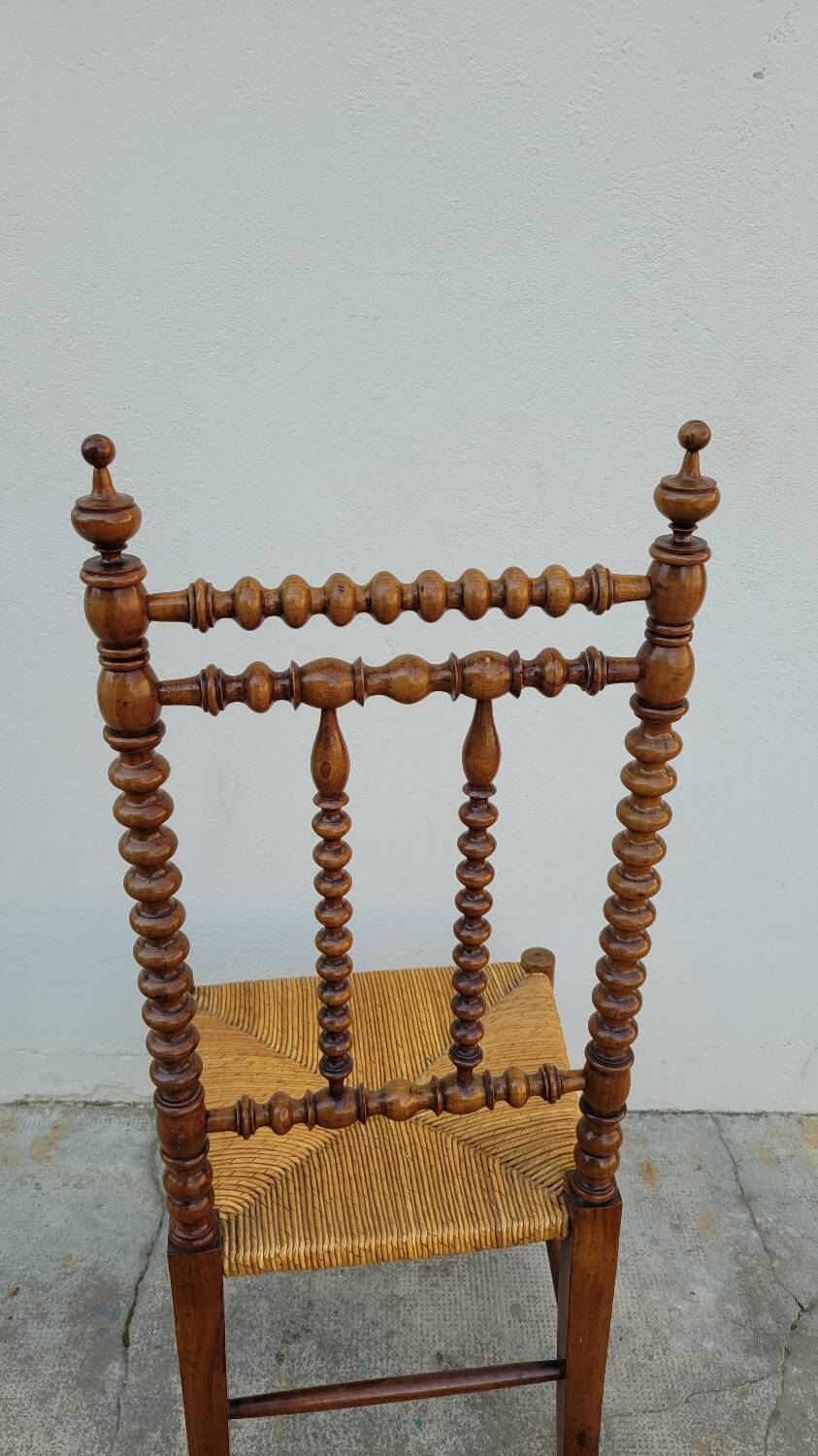 Napoléon III Period Nurse's Chair in Fruitwood