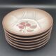 Compartmented plates in colored stoneware with Flower pattern