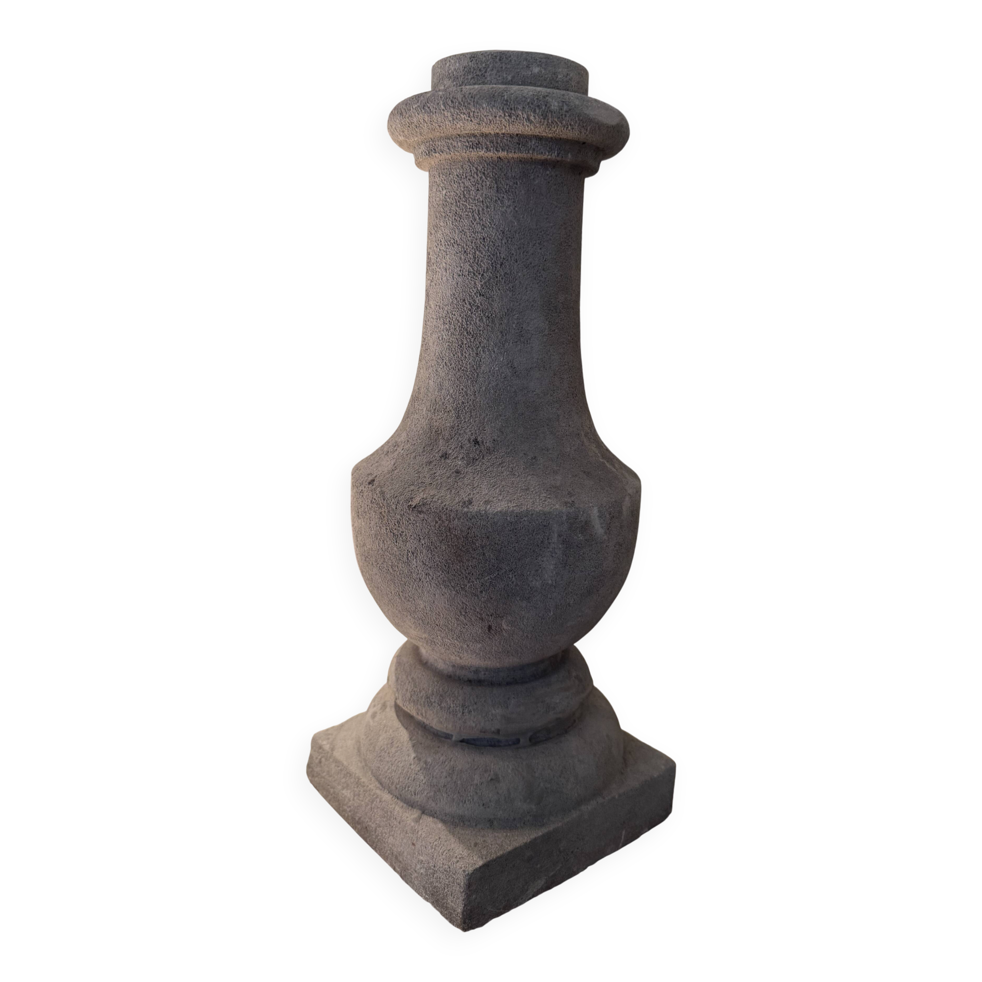 Lamp base balusters in stone