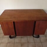 Vintage metal wooden desk and frame