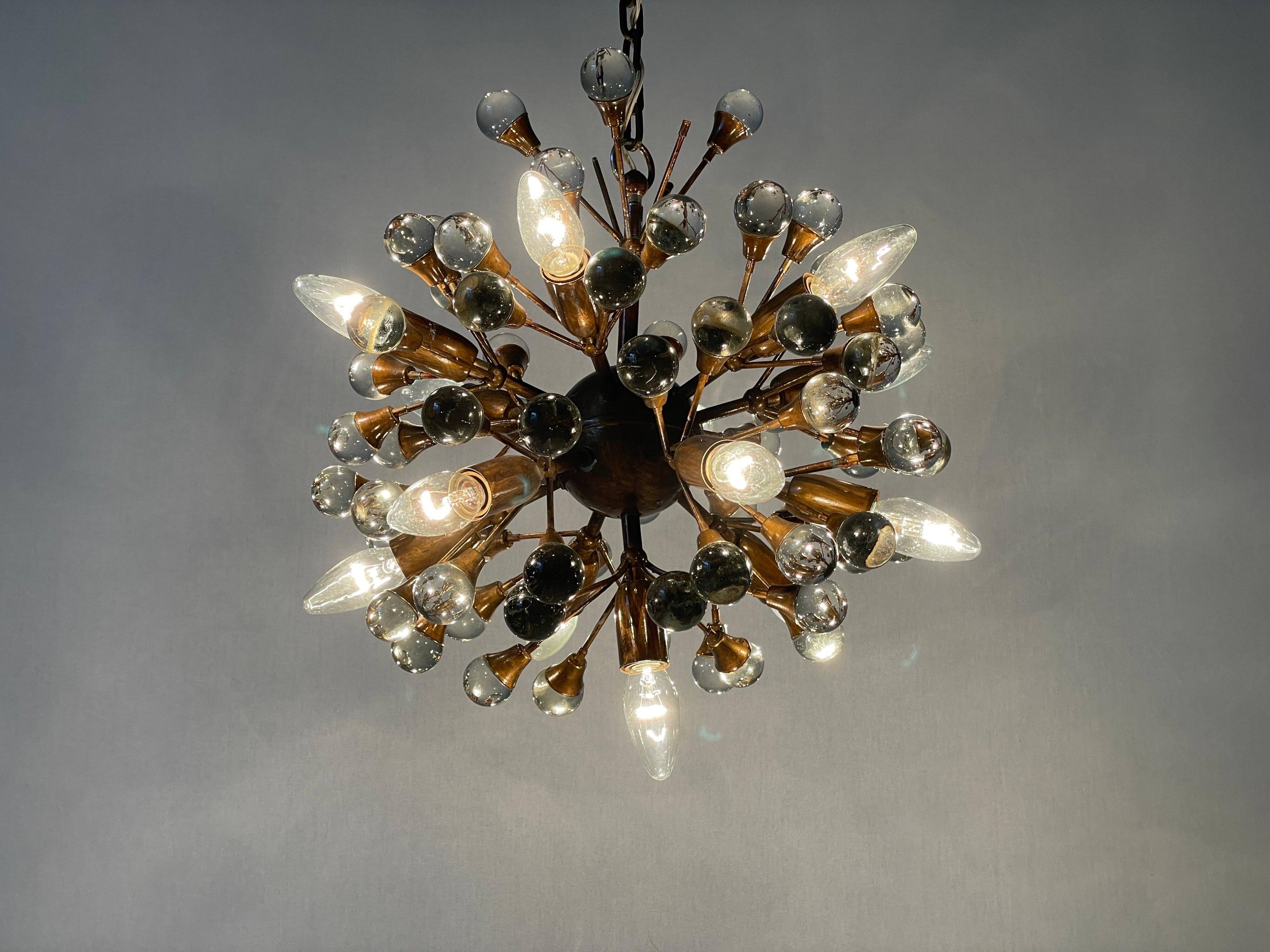 Atomic chandelier by Vereinigte Werkstätten München, 1950s, Germany