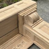 Carved solid oak fireplace mantel