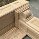 Carved solid oak fireplace mantel