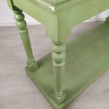 Green console table