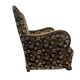 Vintage brown floral patterned cocktail chair/armchair