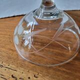 6 engraved champagne glasses