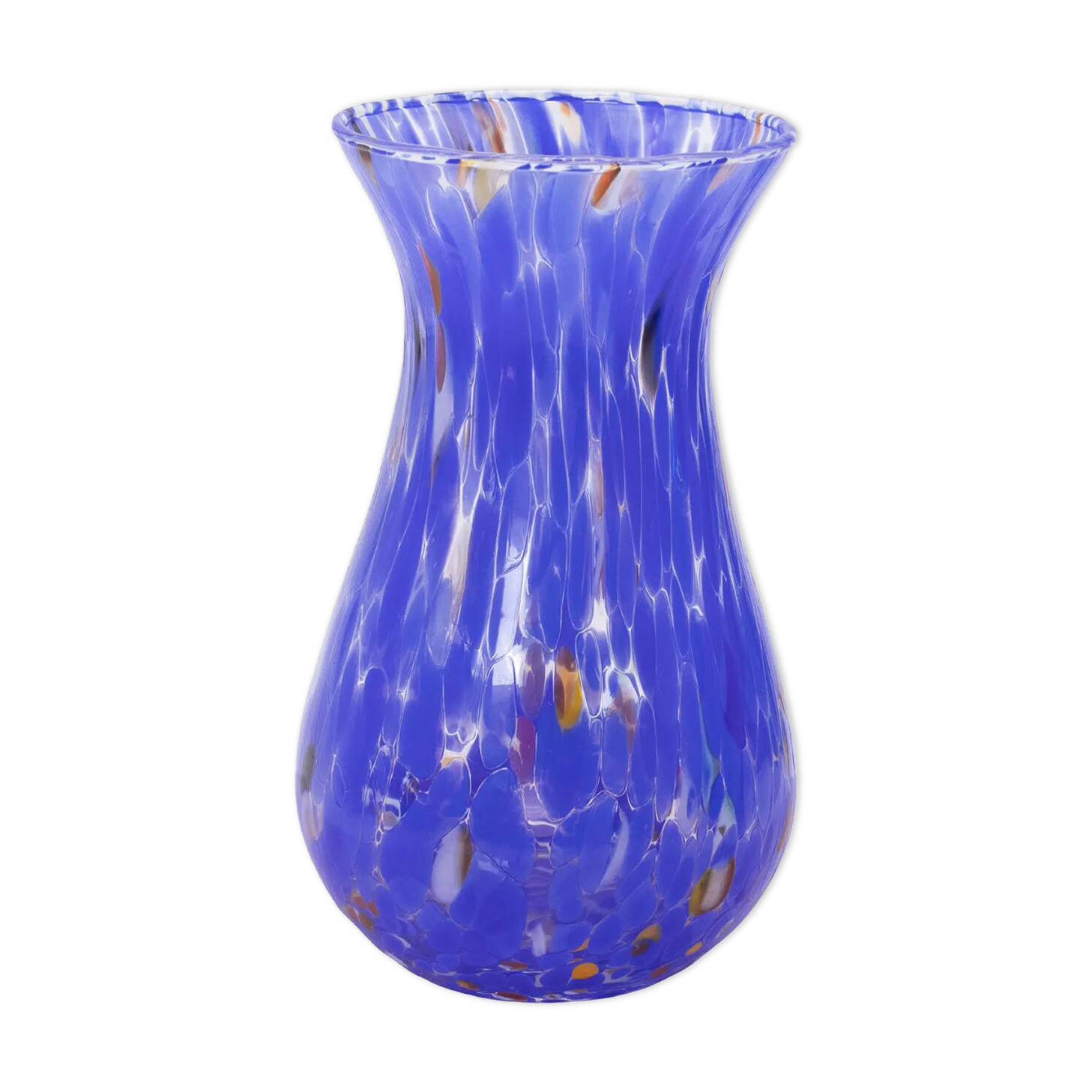 Handmade Blue Murano Glass Vase