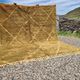 Large ochre and mustard Moroccan Mrirt rug 350x300 cm – diamond pattern