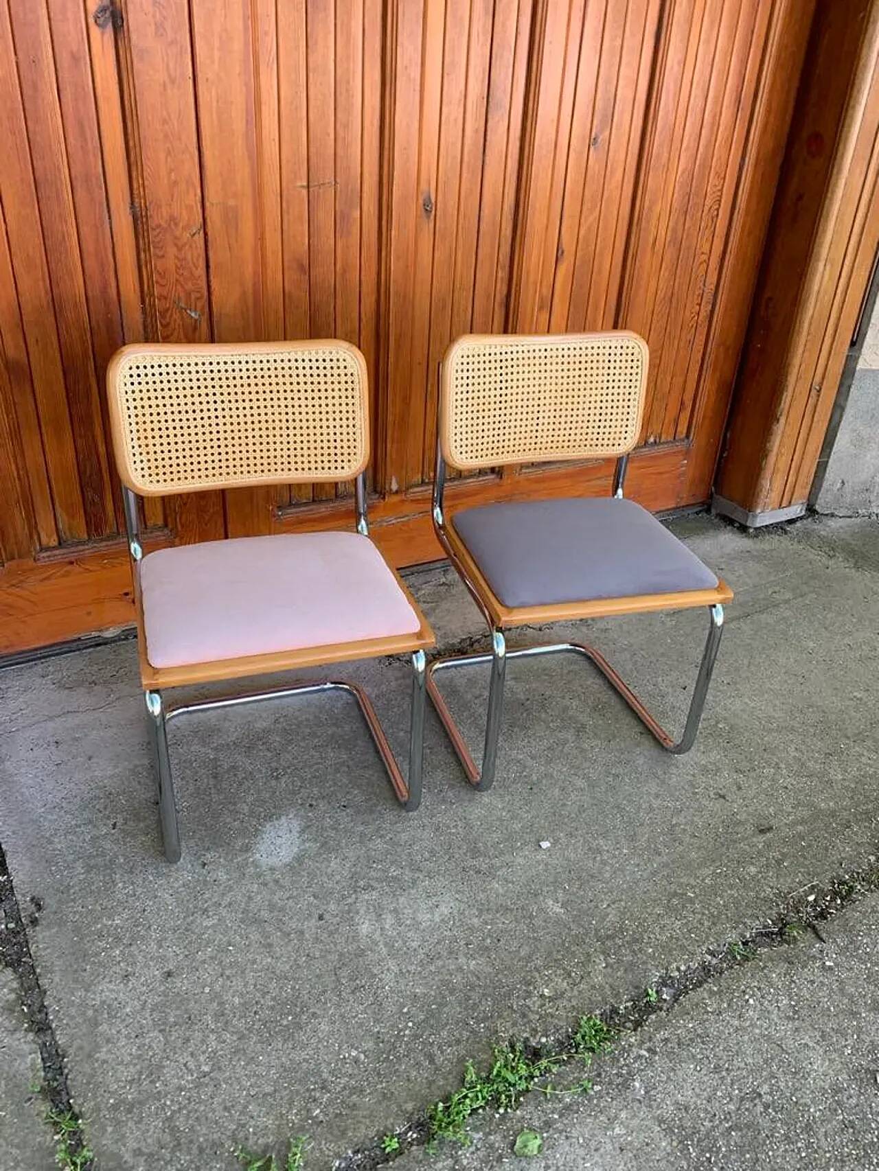 Pair of B32 Cesca chairs by Marcel Breuer, 1970s