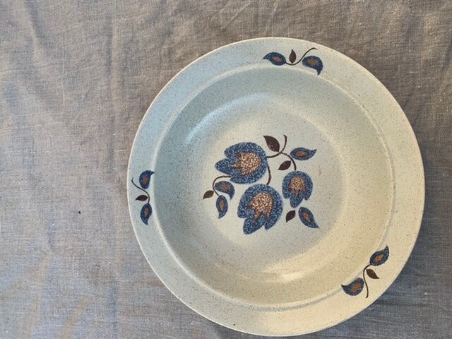 Hollow earthenware dish model sologne st Amand france vintage