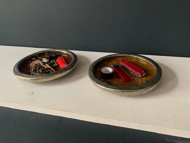 2 handmade tamegroute dishes, Morocco