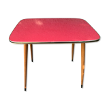 Table bass feet compass formica red