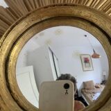 Vintage 1960s witch's eye sun mirror - 25 cm