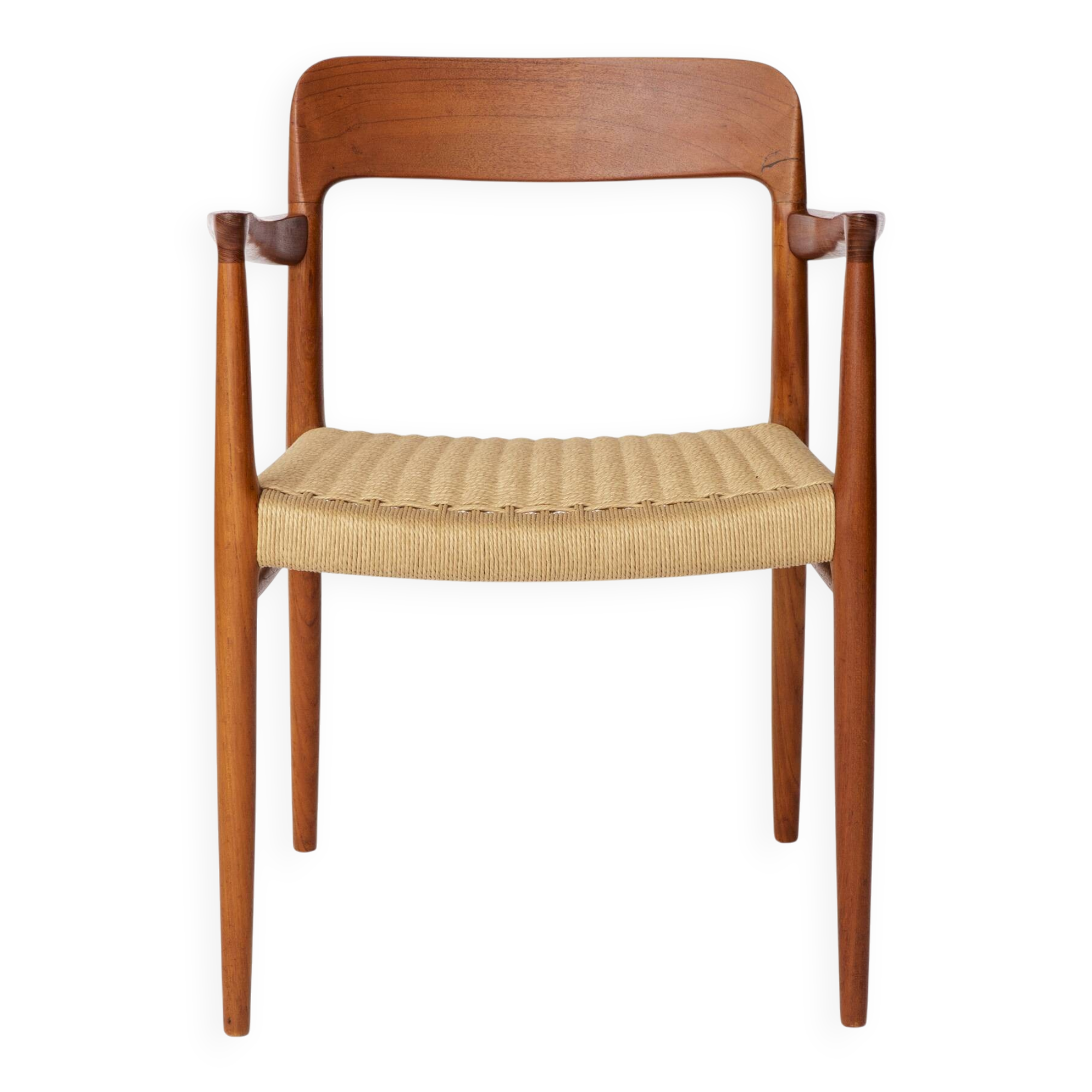 Niels Otto Møller Armchair No. 56 – Teak & Danish Cord –1954 Danish Vintage