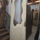 Old glass shop door in oak