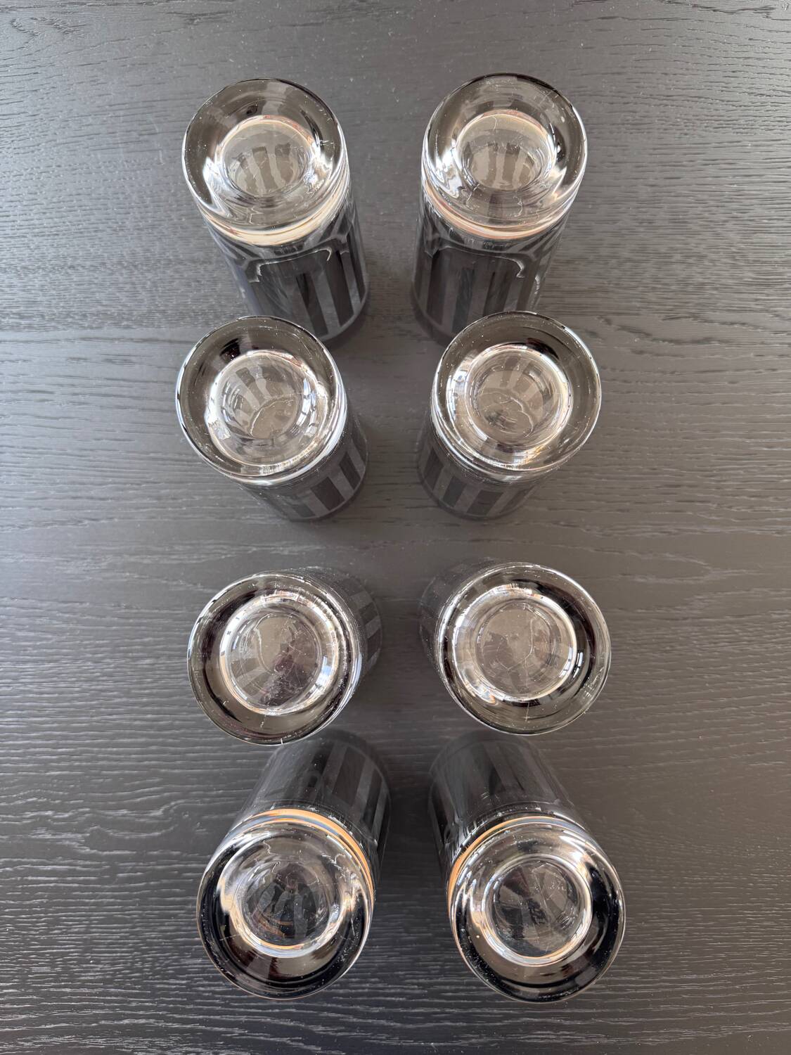 Set of 8 Dorothy Thorpe glasses, circa 1950