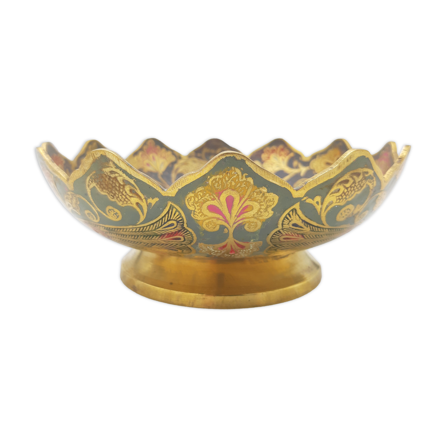 Ethnic Peacock Brass Cup
