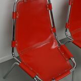Set of Two Red Chairs by Dalvera for Les Arcs, 1960s