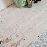 Skated white farm table