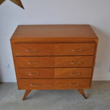 Chest of drawers vintage feet compass 1970
