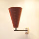 Wall light Italian modernist Metal perforated & brass, 1950 s