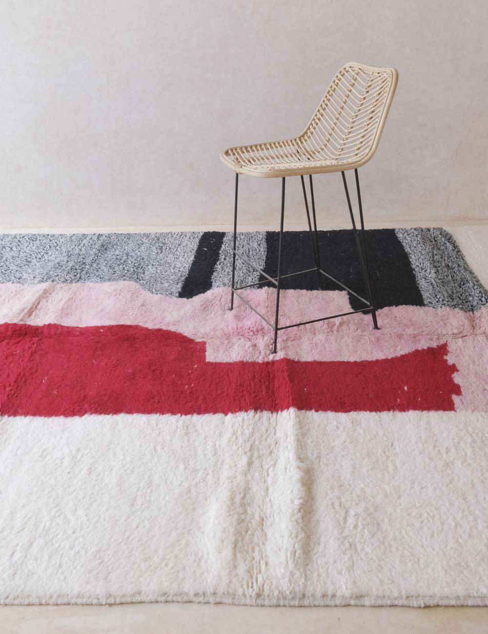 Tapis contemporain marocain en laine
