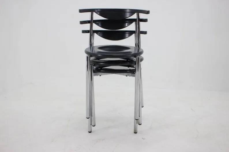 Set of Three Mid Century Dining Chairs, Germany, 1980s