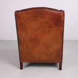 Sheep leather Club armchair, 1970s