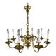 Classic Style Gilded Brass Chandelier, 20th Century