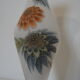 Vase glass frosted deco floral