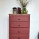 Semainier chiffonnier vintage terracotta