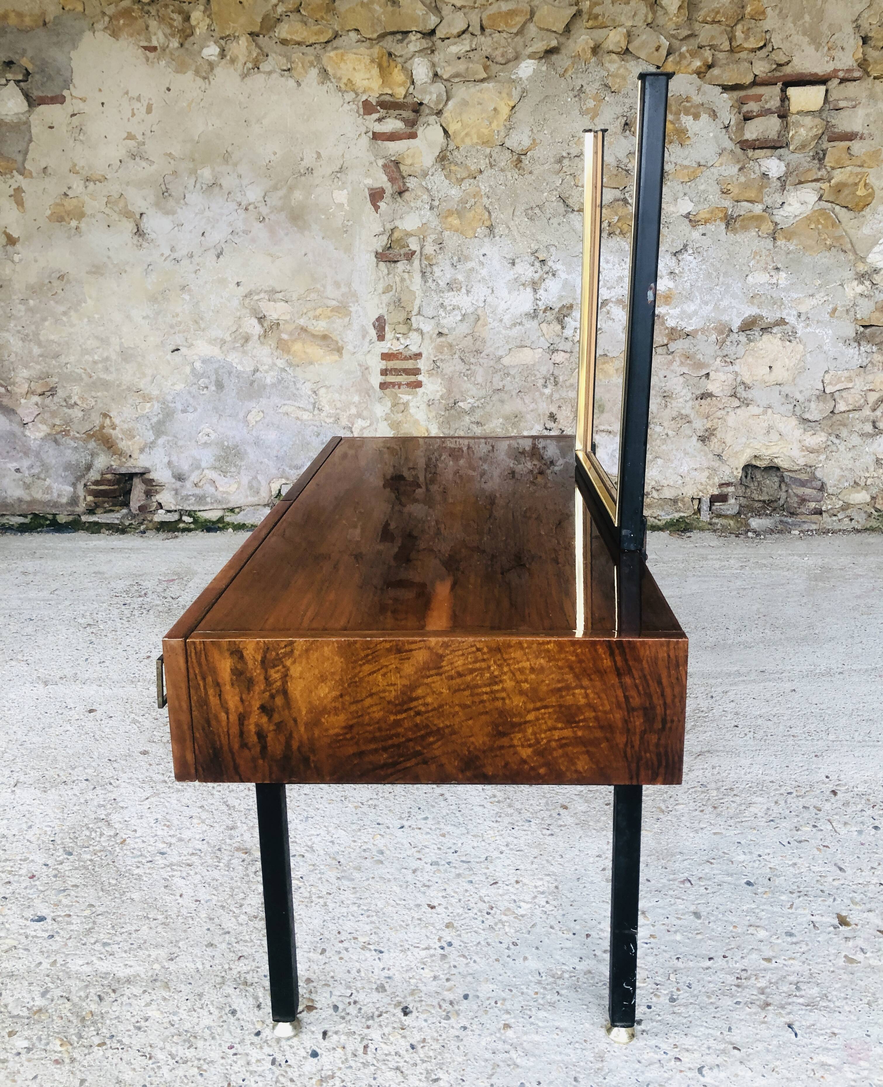 Console / Coiffeuse vintage en palissandre de Rio années 70