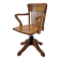 Industrial Oak Swivel Chair, 1900's