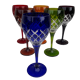 6 crystal wine glasses