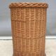 Vintage cylindrical rattan basket