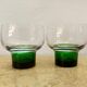 Six verres Luminarc 1970 vert