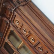 Large Antique German Pitch Pine Corner Apothecary Cabinet / Vitrine ca 1900s