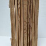 Vintage solid pine slatted low stool