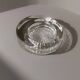 Transparent Murano Glass Ashtray with Asymmetric Thick Rim, 1970s Italian Retro Table Decor
